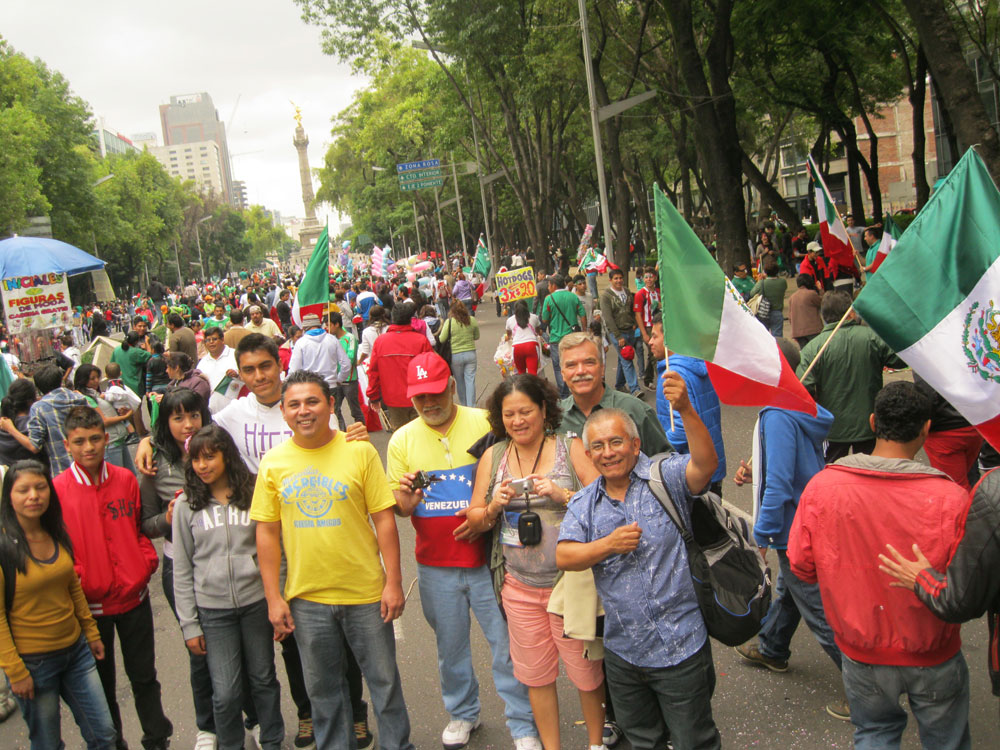 Celebrating the Mexican Soccer Win with Friends