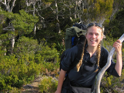 Laura Backpacking in New Zealand